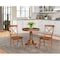 International Concepts Round 30 in Rd Top Pedestal Table, 2 X-Back Chairs, Distressed Oak, 30 in W, 30 in L, 29.1 in H, Wood K42-30RT-C613-2 - alternate 3